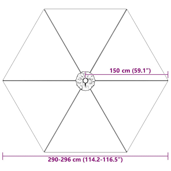 Vidaxl Replacement Fabric For Outdoor Parasol Sand White 300 Cm Patio Umbrellas