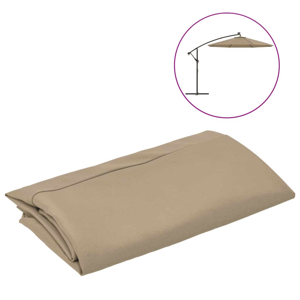 Replacement Fabric For Cantilever Umbrella Taupe 300 Cm Umbrella Accessories