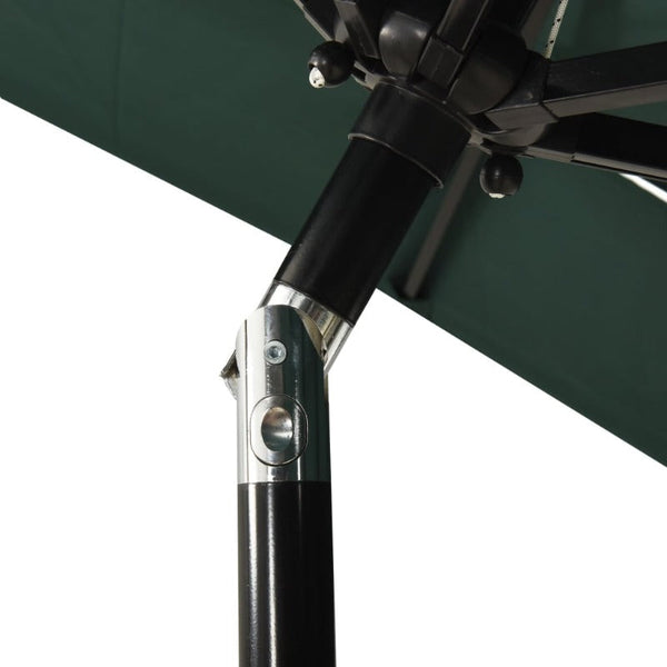 3-Tier Parasol With Aluminium Pole Green 2X2 M