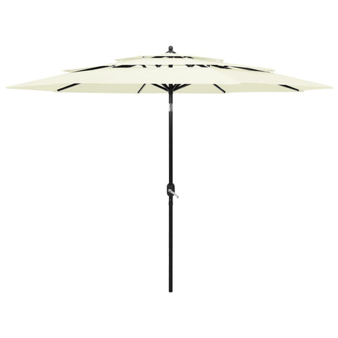 3 Tier Parasol With Aluminium Pole Sand M Patio Umbrellas