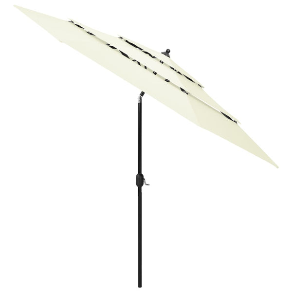 3 Tier Parasol With Aluminium Pole Sand M Patio Umbrellas