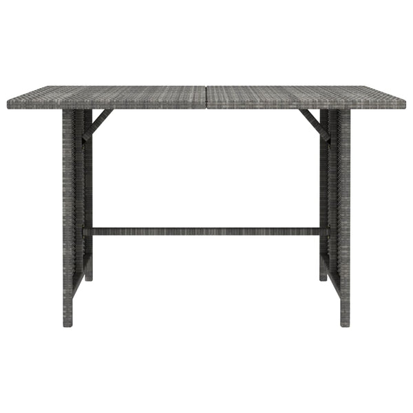 Garden Dining Table Grey 110X70x65 Cm Poly Rattan Patio & Garden Tables