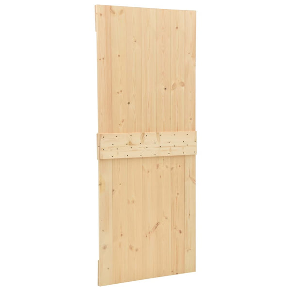 Sliding Door With Hardware Set 80X210 Cm Solid Pine Wood Sliding Door Hardware
