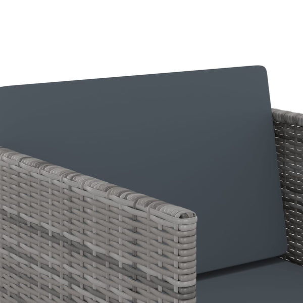 Vidaxl 13 Piece Garden Dining Set With Cushions Poly Rattan Grey Outdoor Dining Sets