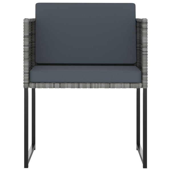 Vidaxl 13 Piece Garden Dining Set With Cushions Poly Rattan Grey Outdoor Dining Sets