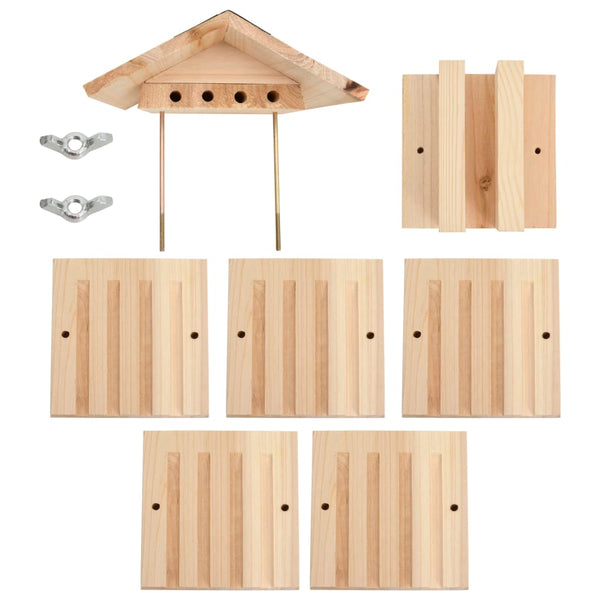 Bee Hotel Solid Firwood 22X20x20 Cm Small Animal Supplies