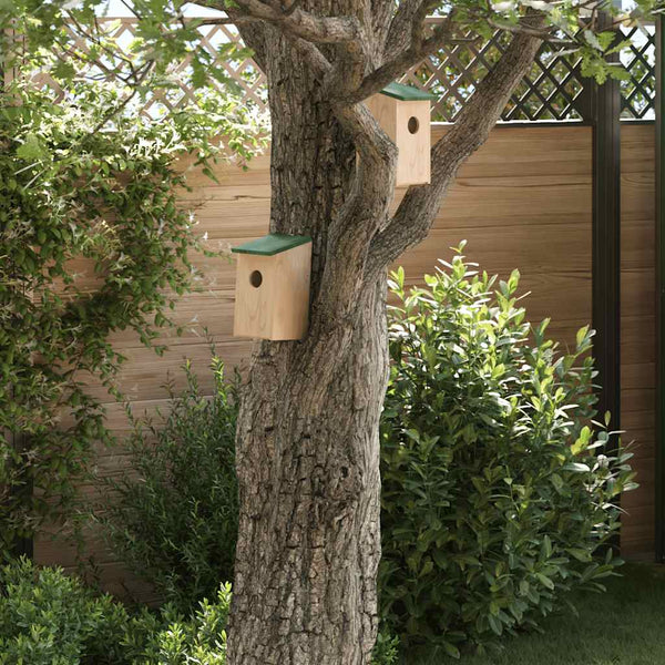 Vidaxl Bird Houses 10 Pcs Solid Firwood 12X12x22 Cm Bird Cages