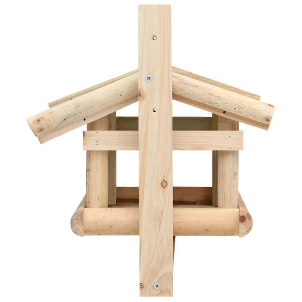 Vidaxl Bird Feeder Solid Wood 35X29.5X21 Cm Bird Feeders