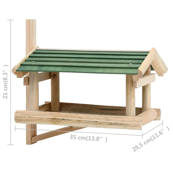 Vidaxl Bird Feeder Solid Wood 35X29.5X21 Cm Bird Feeders