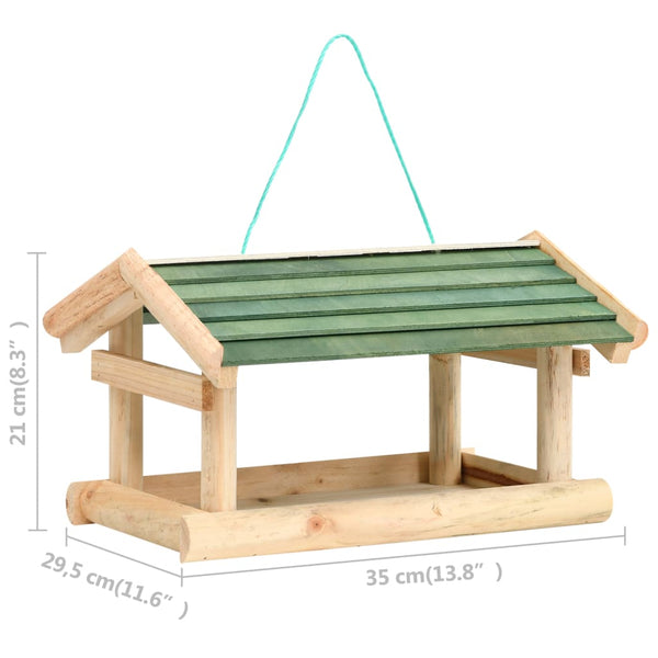 Vidaxl Bird Feeder Solid Wood 35X29.5X21 Cm Bird Feeders