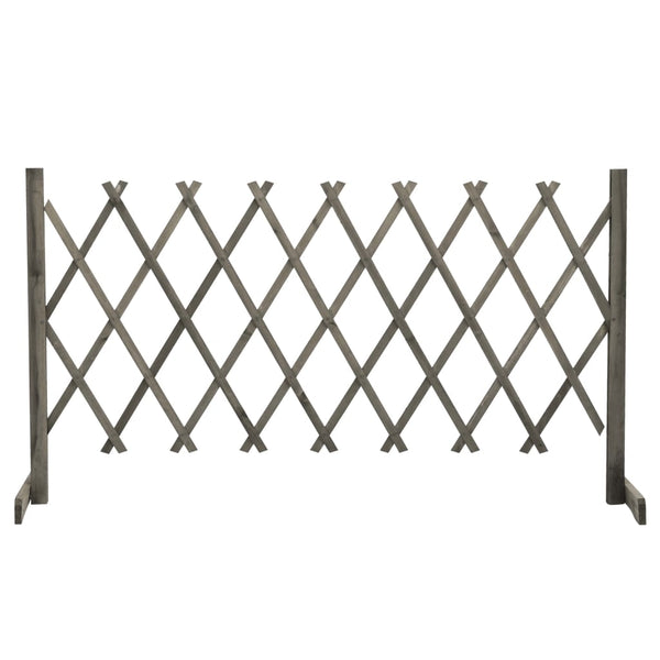 Garden Trellis Fence Grey 150X80 Cm Solid Firwood Trellises