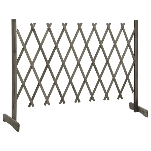 Garden Trellis Fence Grey 150X80 Cm Solid Firwood Trellises