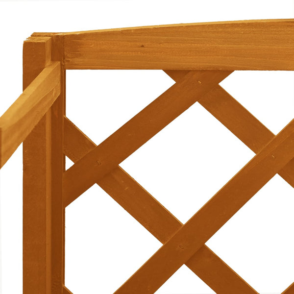 Plant Stand With Trellis Orange 60X30x140 Cm Solid Firwood Plant Stands