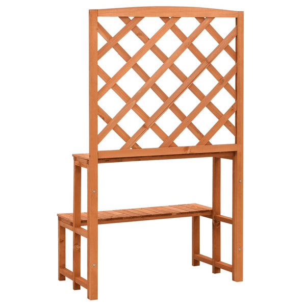 Plant Stand With Trellis Orange 70X42x120 Cm Solid Firwood Plant Stands