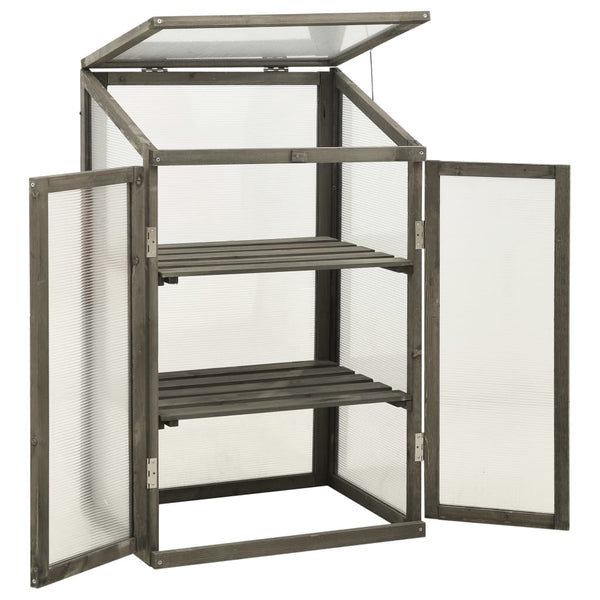 Solid Firwood Greenhouse With Pc Board Lid Garden Structures And Shade Greenhouses