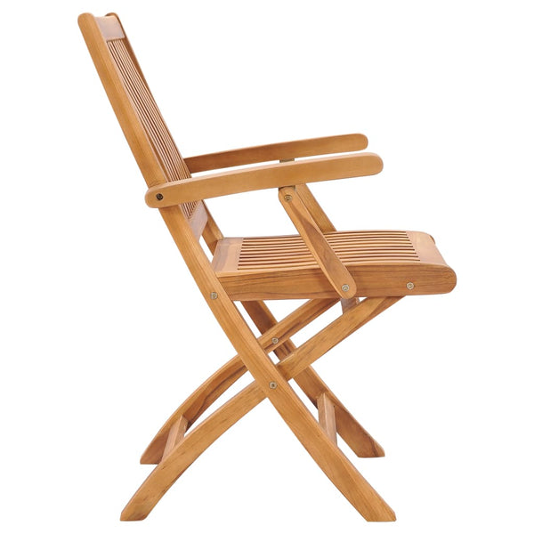 Folding Garden Chairs 2 Pcs Solid Teak Wood Patio Chairs