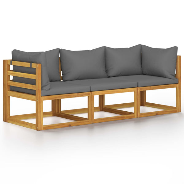 Vidaxl 3 Seater Garden Sofa With Cushion Solid Acacia Wood Other Patio & Garden Furniture