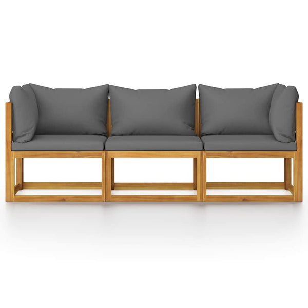 Vidaxl 3 Seater Garden Sofa With Cushion Solid Acacia Wood Other Patio & Garden Furniture