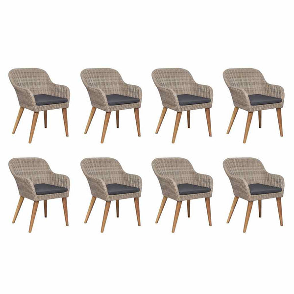 Vidaxl 9 Piece Outdoor Dining Set With Cushions Poly Rattan Outdoor Dining Sets
