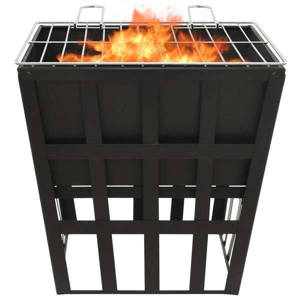 2 In 1 Fire Pit And Bbq 34X34x48 Cm Steel Fire Pits