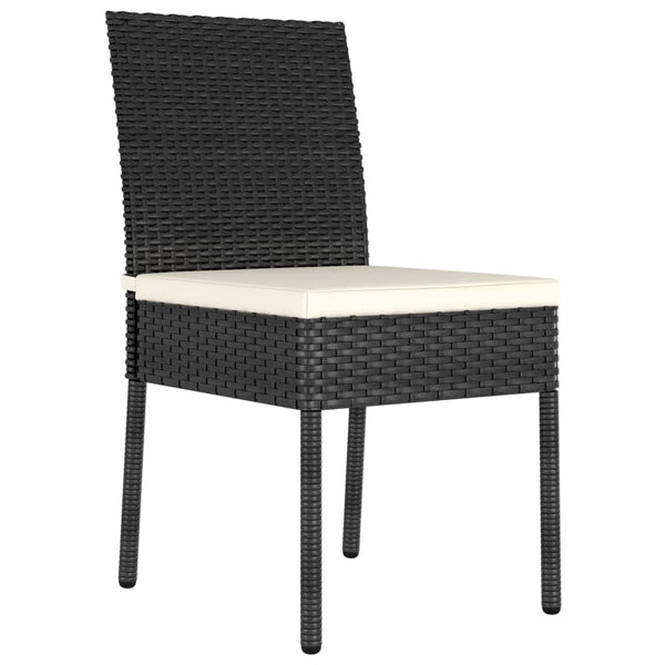 Vidaxl Garden Dining Chairs 2 Pcs Poly Rattan Black Patio Chairs