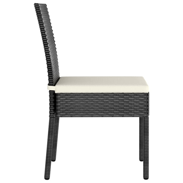 Vidaxl Garden Dining Chairs 2 Pcs Poly Rattan Black Patio Chairs
