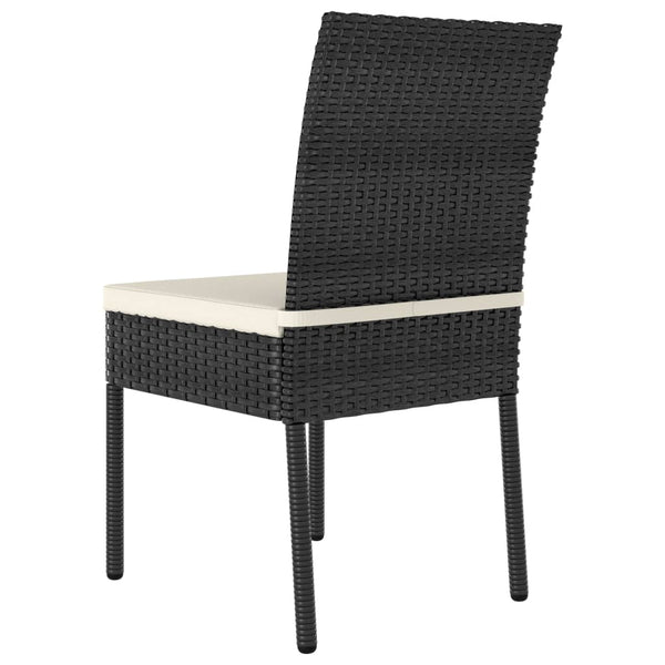 Vidaxl Garden Dining Chairs 2 Pcs Poly Rattan Black Patio Chairs