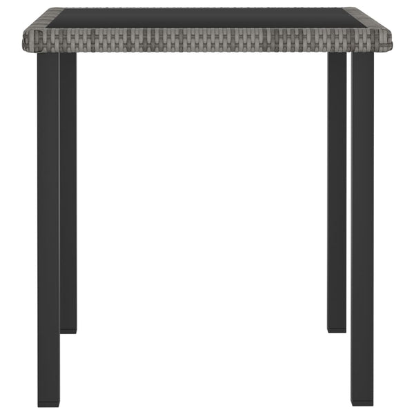 Patio & Garden Tables Garden Dining Table Grey 70X70x73 Cm Poly Rattan