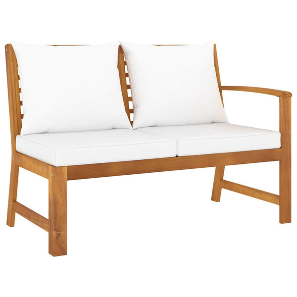 Vidaxl 4 Piece Garden Lounge Set With Cushion Cream Solid Acacia Wood Loungers