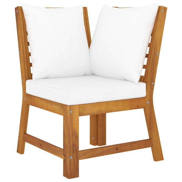 Vidaxl 4 Piece Garden Lounge Set With Cushion Cream Solid Acacia Wood Loungers