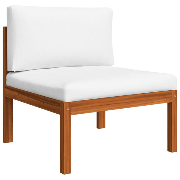 Vidaxl 6 Piece Garden Lounge Set With Cushions Cream Wood Acacia&Rope Loungers