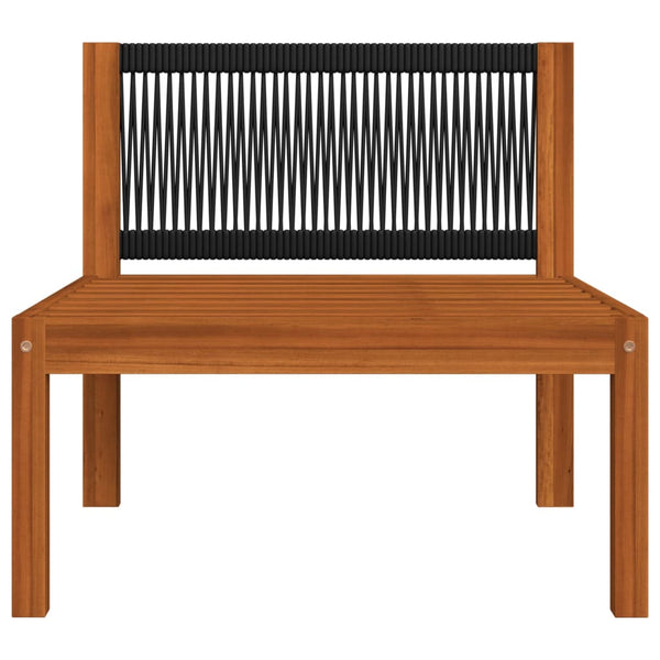 Vidaxl 6 Piece Garden Lounge Set With Cushions Cream Wood Acacia&Rope Loungers