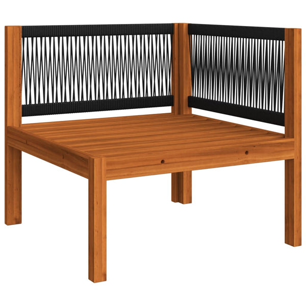 Vidaxl 6 Piece Garden Lounge Set With Cushions Cream Wood Acacia&Rope Loungers