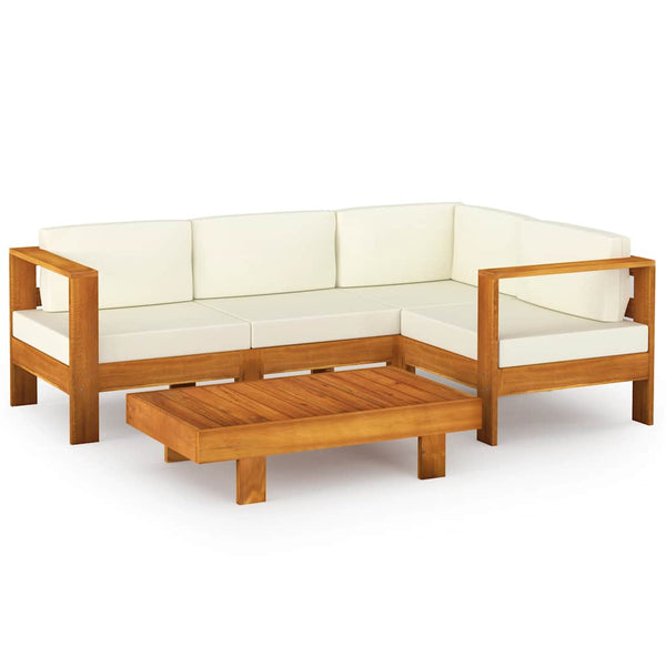 Vidaxl 5 Piece Garden Lounge Set With Cushions 100X60 Cm Acacia Wood Loungers
