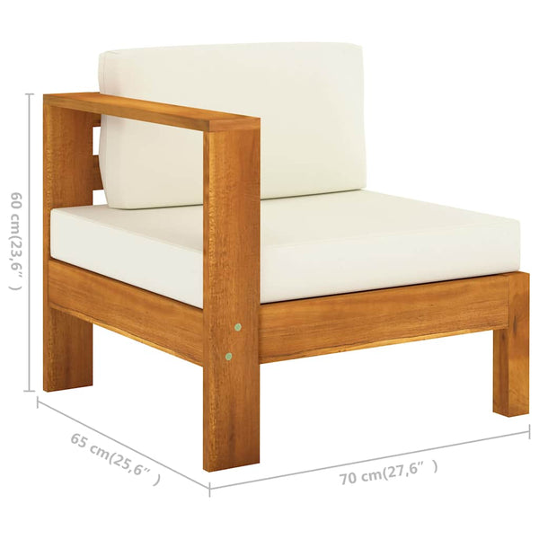 Vidaxl 5 Piece Garden Lounge Set With Cushions 100X60 Cm Acacia Wood Loungers