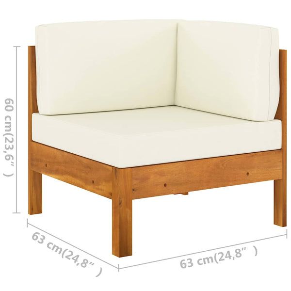 Vidaxl 5 Piece Garden Lounge Set With Cushions 100X60 Cm Acacia Wood Loungers
