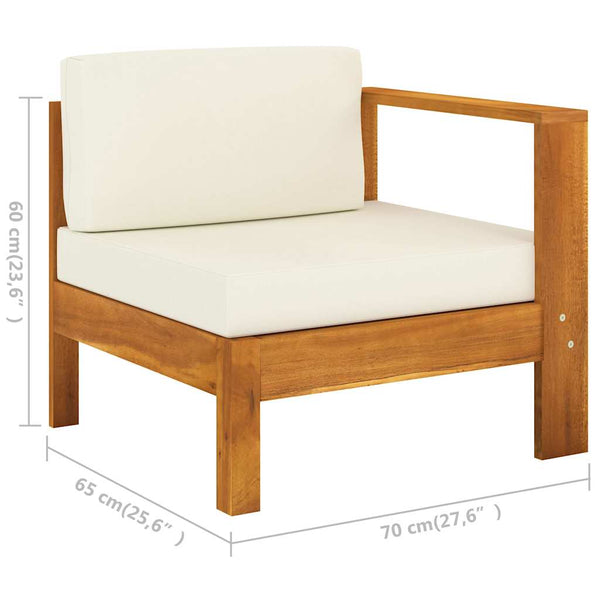 Vidaxl 5 Piece Garden Lounge Set With Cushions 100X60 Cm Acacia Wood Loungers