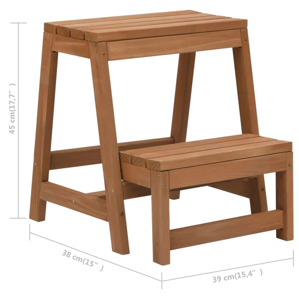 Foldable Step Stool Solid Firwood Benches Bar Stools