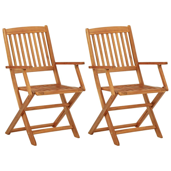 Vidaxl 3 Piece Folding Garden Dining Set Solid Acacia Wood Dining Sets