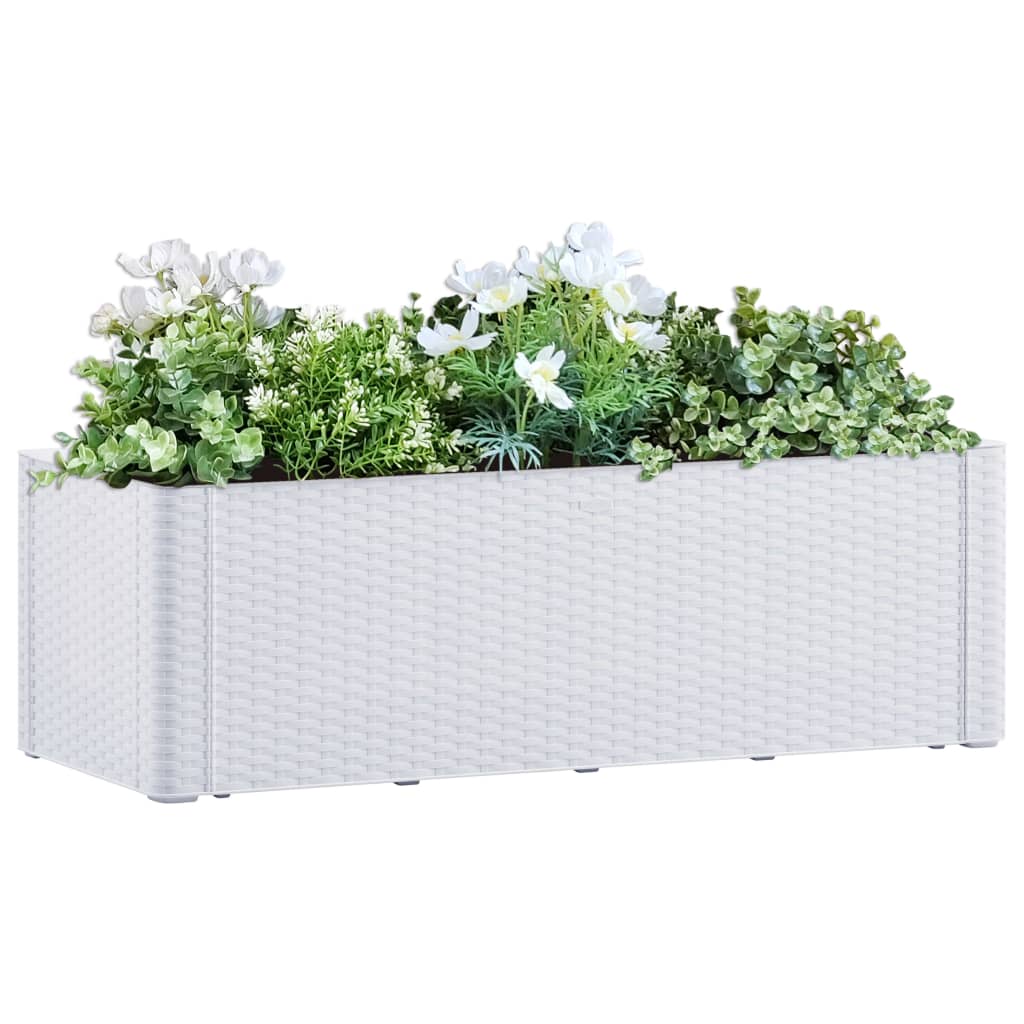 Garden Raised Bed With Self Watering System White 100X43x33 Cm Raised Garden Beds