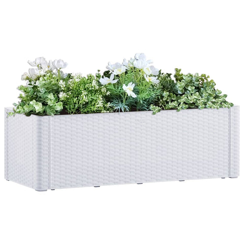 Garden Raised Bed With Self Watering System White 100X43x33 Cm Raised Garden Beds