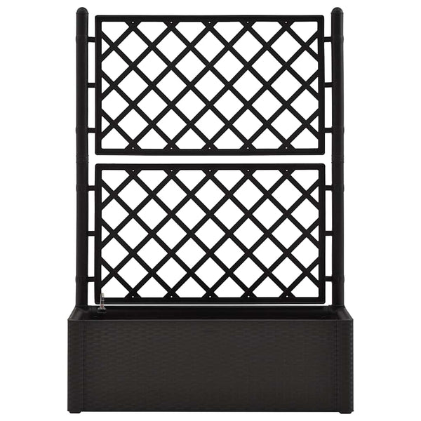 Vidaxl Garden Raised Bed With Trellis And Self Watering System Anthracite Raised Garden Beds