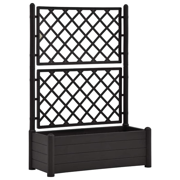 Polypropylene Garden Planter With Trellis Frost Resistant Outdoor Planters Planters & Vases