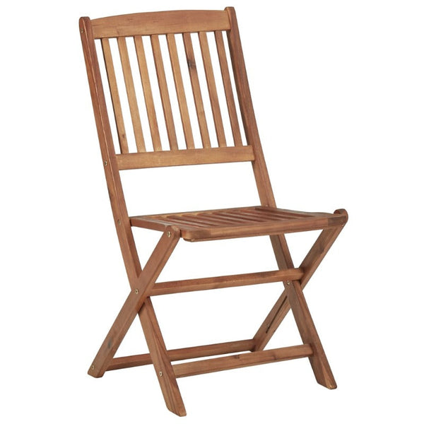 Vidaxl Folding Outdoor Chairs 2 Pcs Solid Acacia Wood Patio Chairs