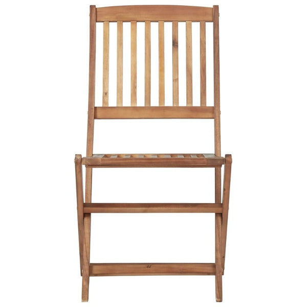Vidaxl Folding Outdoor Chairs 2 Pcs Solid Acacia Wood Patio Chairs