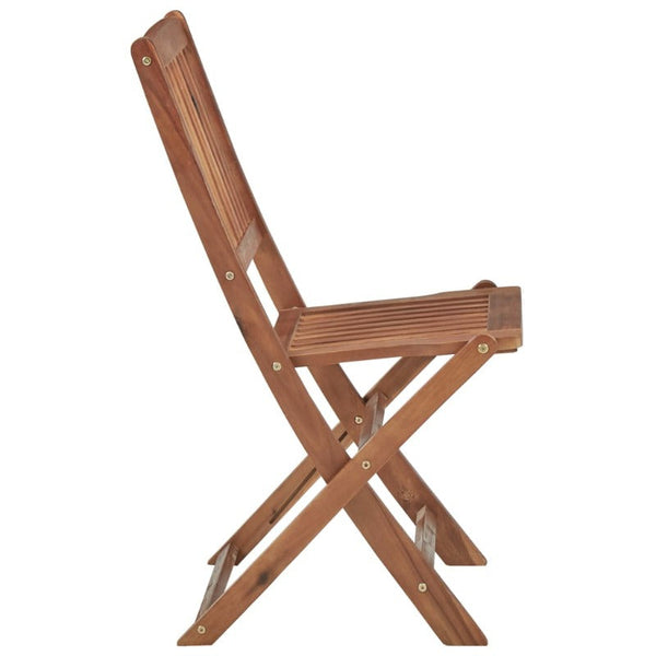 Vidaxl Folding Outdoor Chairs 2 Pcs Solid Acacia Wood Patio Chairs