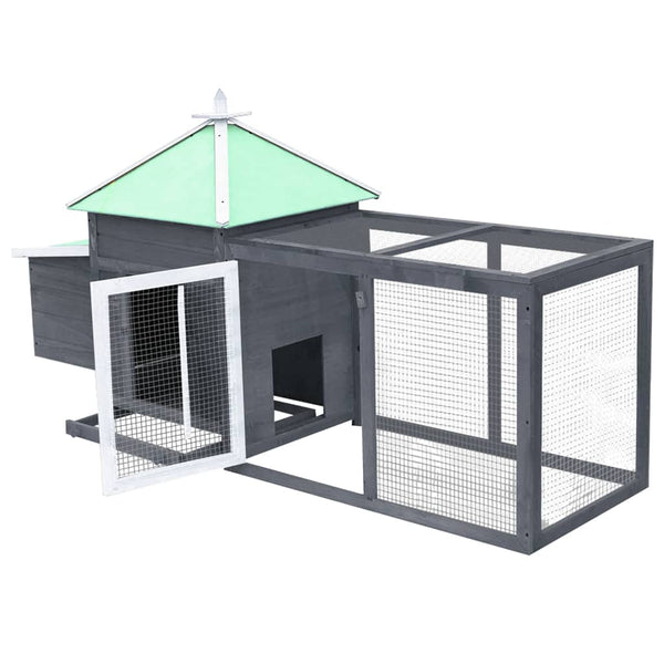 Chicken Coop With Nest Box 190X72x102 Cm Solid Firwood