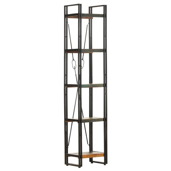 5 Tier Bookcase 40X30x180 Cm Solid Reclaimed Wood Bookshelves