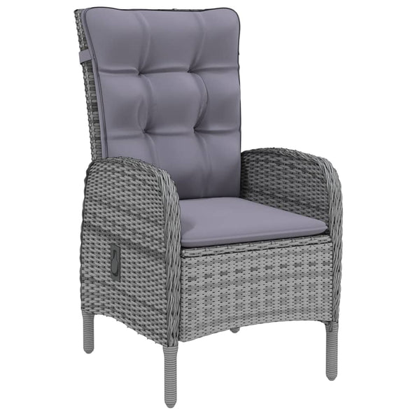 5 Piece Garden Dining Set Poly Rattan Grey Outdoor Dining Sets