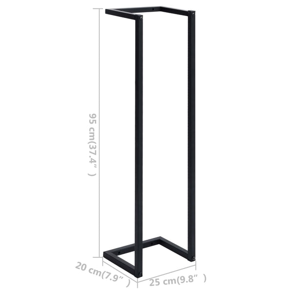 Towel Racks Towel Rack Black 25X20x95 Cm Iron